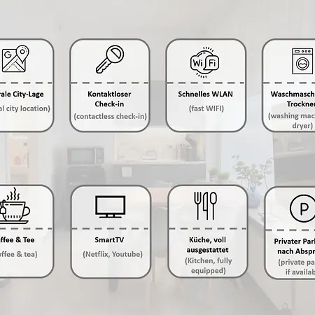 Apartment 2-zimmer-appartment In Top-city-lage Mit Parken Und Klimaanlage *